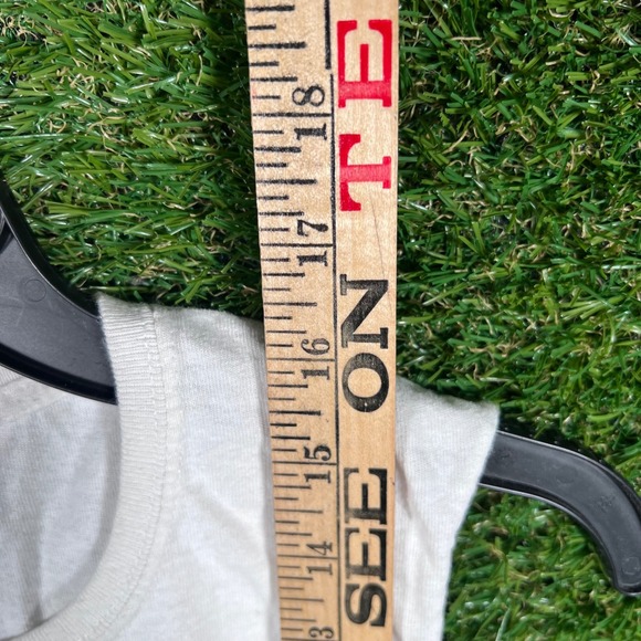 Gildan Jesus He is Rizzin Crop Top T Shirt Women's Size Medium White Sleeveless - Picture 5 of 5